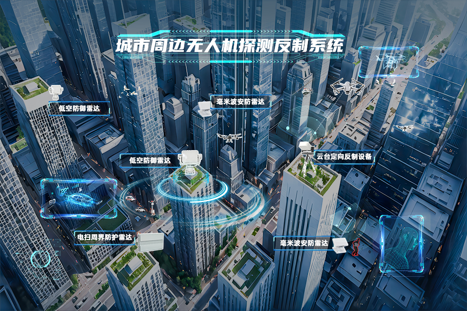 城市周边无人机探测反制系统